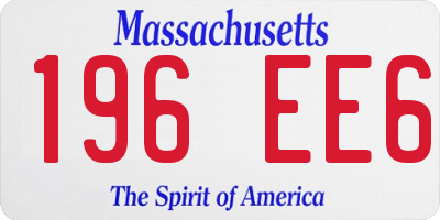 MA license plate 196EE6