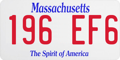 MA license plate 196EF6