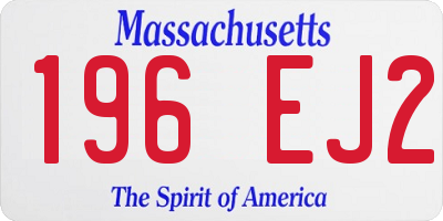 MA license plate 196EJ2