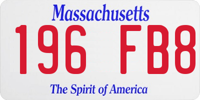MA license plate 196FB8