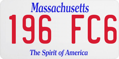 MA license plate 196FC6