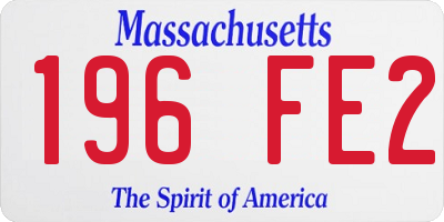 MA license plate 196FE2