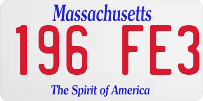 MA license plate 196FE3