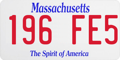 MA license plate 196FE5
