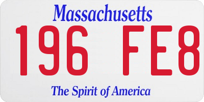 MA license plate 196FE8