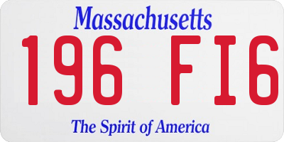 MA license plate 196FI6