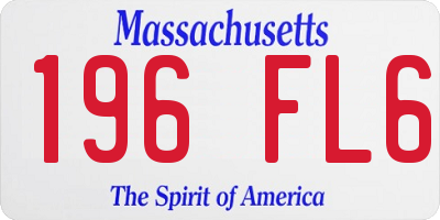 MA license plate 196FL6