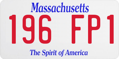MA license plate 196FP1