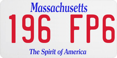 MA license plate 196FP6
