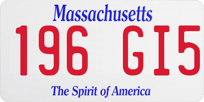 MA license plate 196GI5