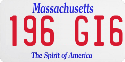 MA license plate 196GI6