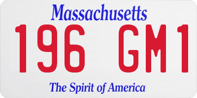 MA license plate 196GM1