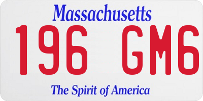 MA license plate 196GM6