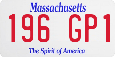 MA license plate 196GP1