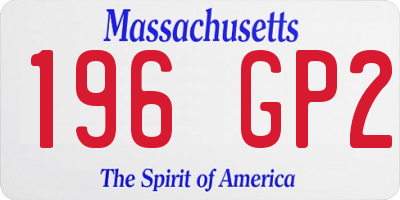 MA license plate 196GP2