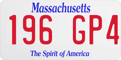 MA license plate 196GP4