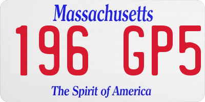 MA license plate 196GP5