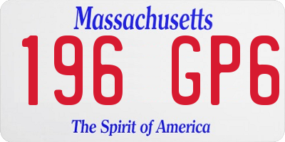 MA license plate 196GP6