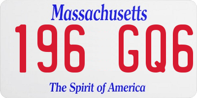 MA license plate 196GQ6