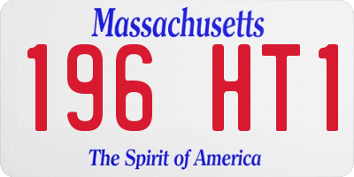 MA license plate 196HT1
