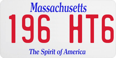 MA license plate 196HT6