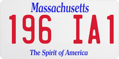 MA license plate 196IA1