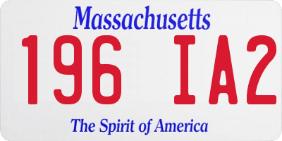 MA license plate 196IA2