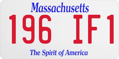 MA license plate 196IF1