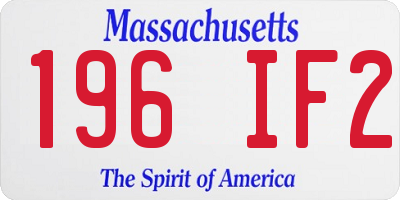 MA license plate 196IF2