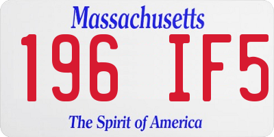 MA license plate 196IF5
