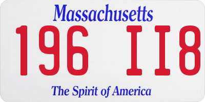 MA license plate 196II8