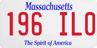 MA license plate 196IL0