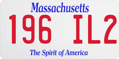 MA license plate 196IL2