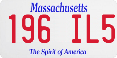 MA license plate 196IL5