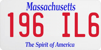 MA license plate 196IL6