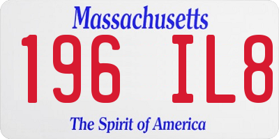MA license plate 196IL8