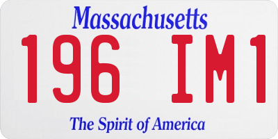 MA license plate 196IM1