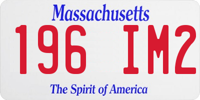 MA license plate 196IM2