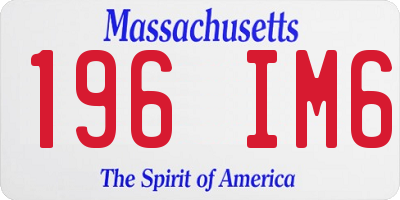 MA license plate 196IM6