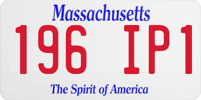 MA license plate 196IP1