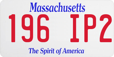 MA license plate 196IP2