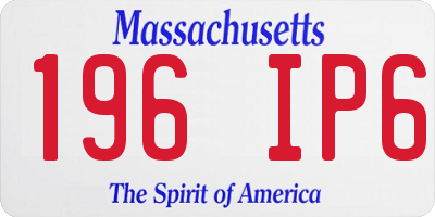 MA license plate 196IP6