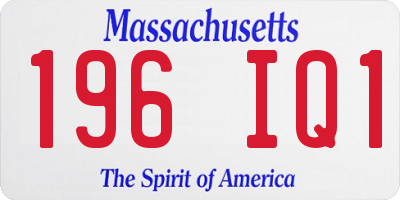 MA license plate 196IQ1