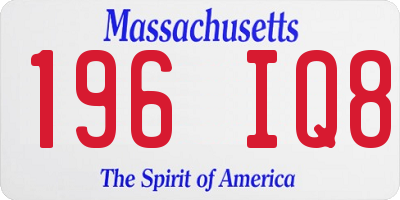 MA license plate 196IQ8