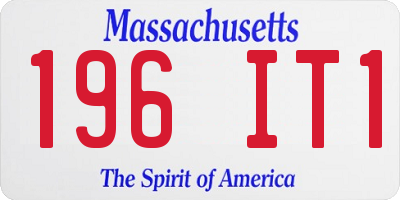 MA license plate 196IT1