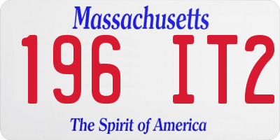 MA license plate 196IT2
