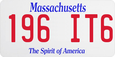 MA license plate 196IT6