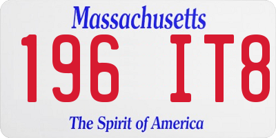 MA license plate 196IT8