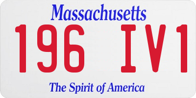 MA license plate 196IV1