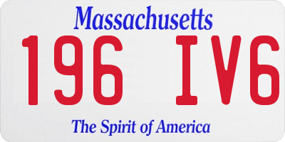 MA license plate 196IV6